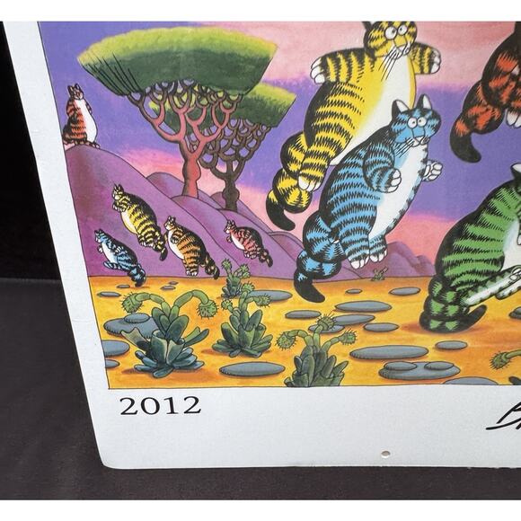 Vintage B. Kliban Cat Calendar Cat Cartoon Framable Art Brand New!  - Picture 2 of 7